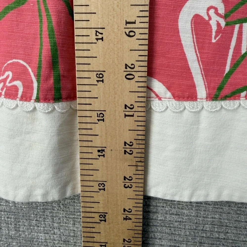 Vintage Gymboree Flamingo Dress Kids Size 6 Pink Palm Tree Cotton Boho